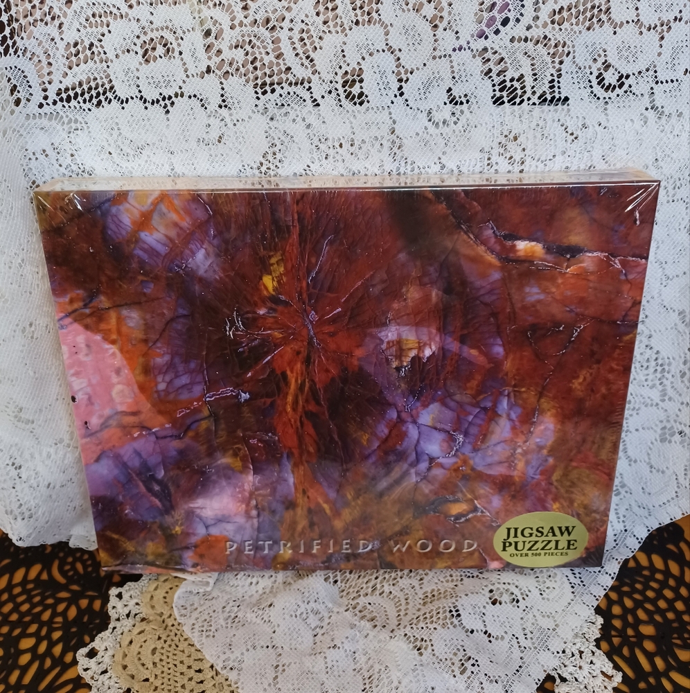 NEW FACTORY SEALED "PETRIFIED WOOD" CROSS SECTION JIGSAW PUZZLE 500+ PIECES
